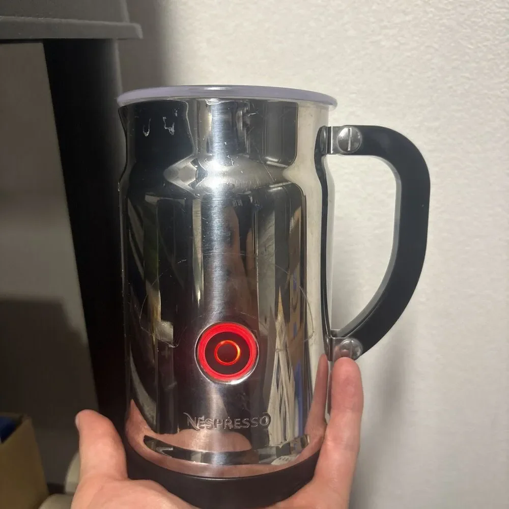 Nespresso Electric Milk Frother Aeroccino Plus Stainless Model 3192 Hot & Cold